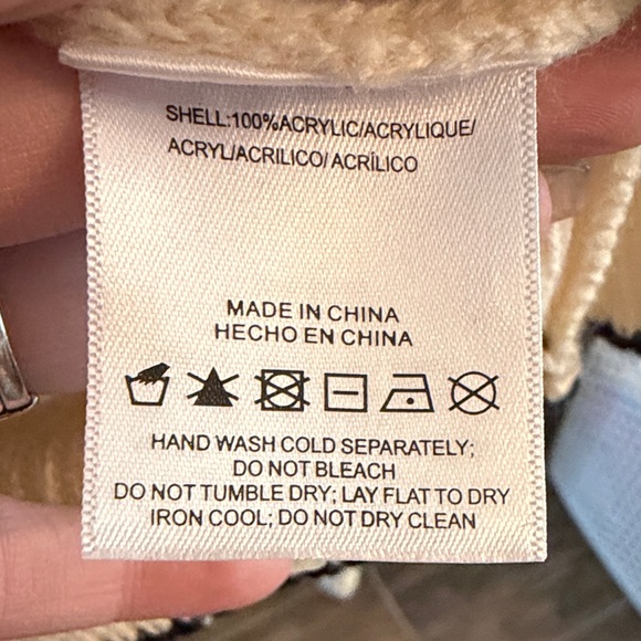 Stellah Ivory Sweater with Black Ruffle Accents - Picture 6 of 8